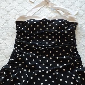Ralph Lauren polka dot one piece swimsuit Size 10